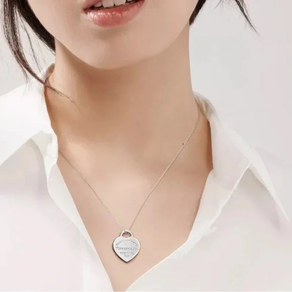 Tiffany & Co. Sterling Silver Heart Tag Necklace - Picture 3 of 3